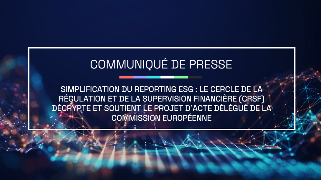 Simplification du reporting ESG